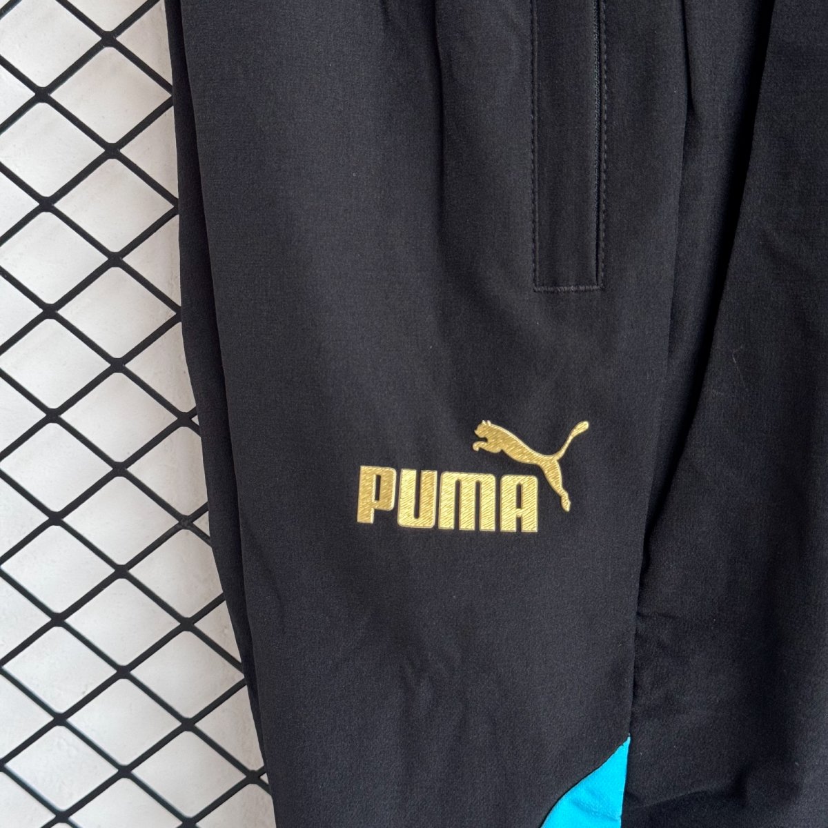 25/26 Olympique Marseille Black Full Zipper Windbreaker + Long Pants