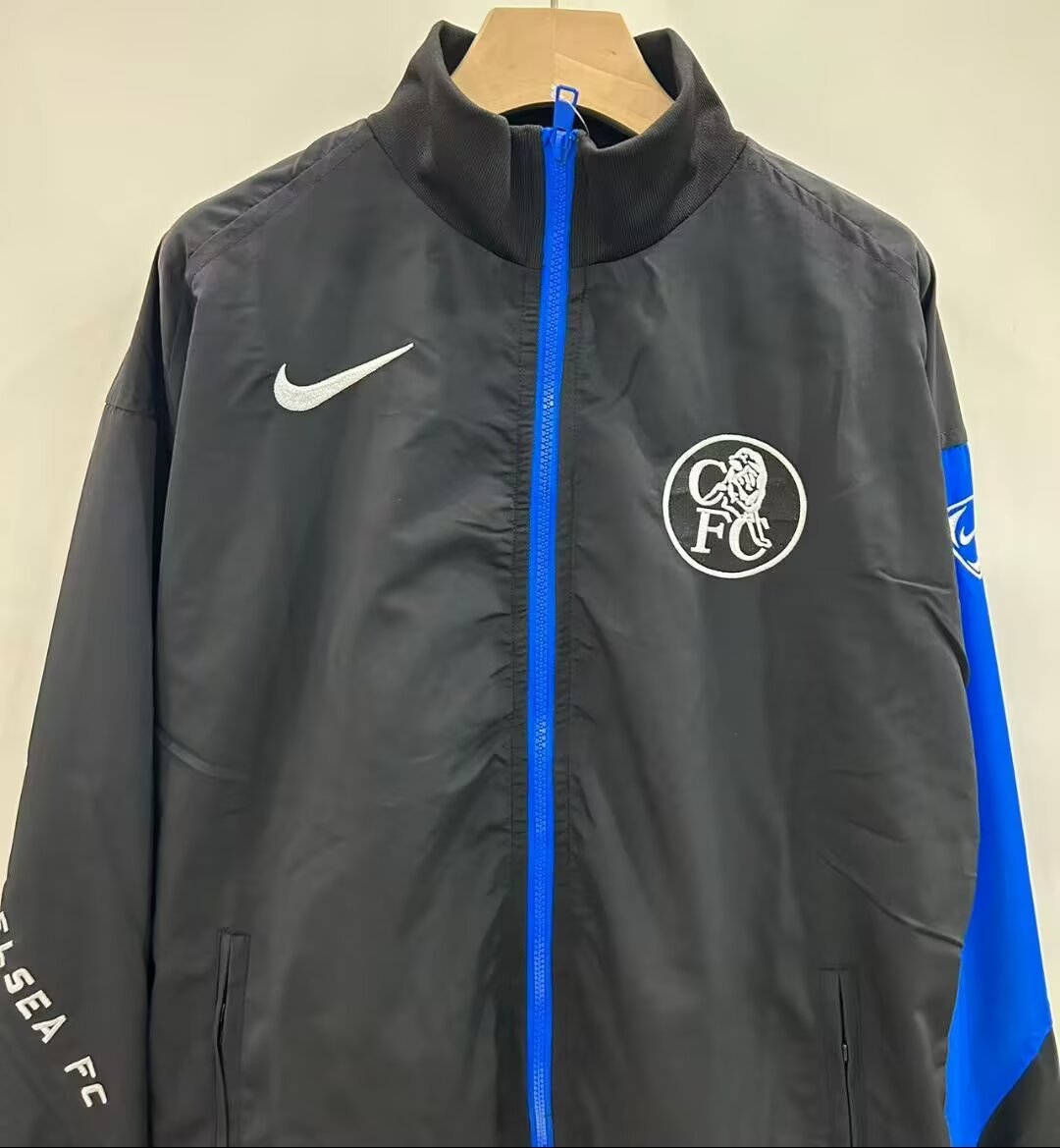 25/26 Chelsea Black Full Zipper Windbreaker