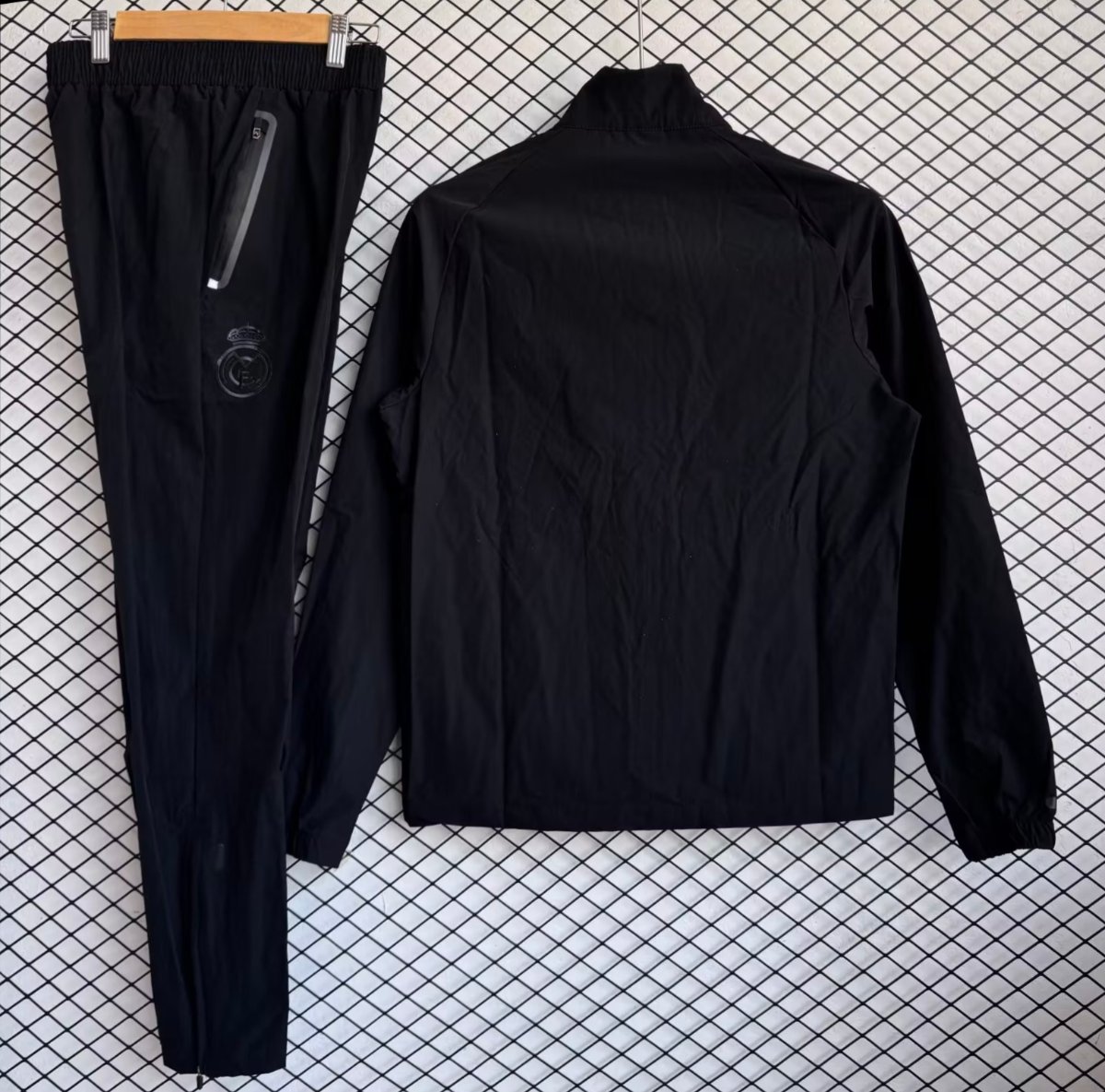 25/26 Real Madrid Black Full zipper Jacket Tracksuit+ long pants