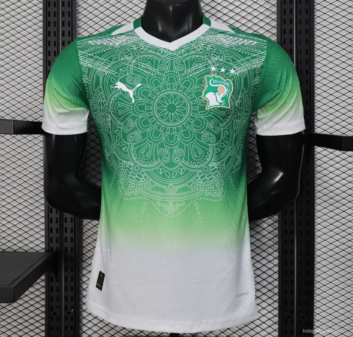 2026 Player Version Ivory Coast Special Edition Green Jersey