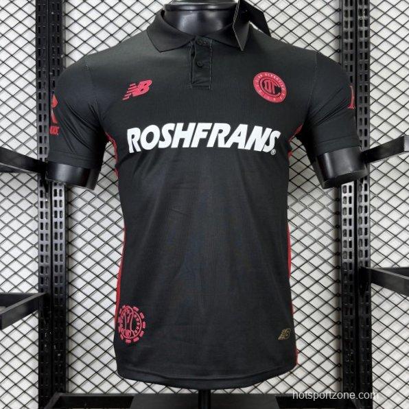 Player Version 25/26 Deportivo Toluca FC Black Jersey with Polo Collar