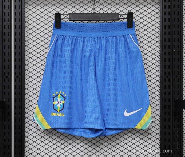 Player Version 26/27 Brazil  Royal Blue Jacquard Stripe Away Shorts