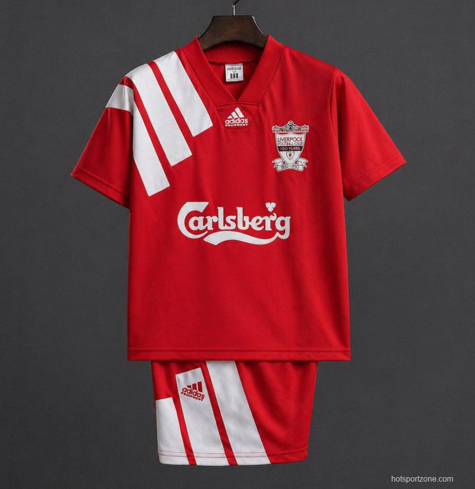 Retro 92/93 Kid Liverpool Home Jersey