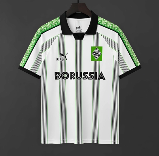 25/26  Borussia Mönchengladbach "KING" Special Edition White/Green Jersey