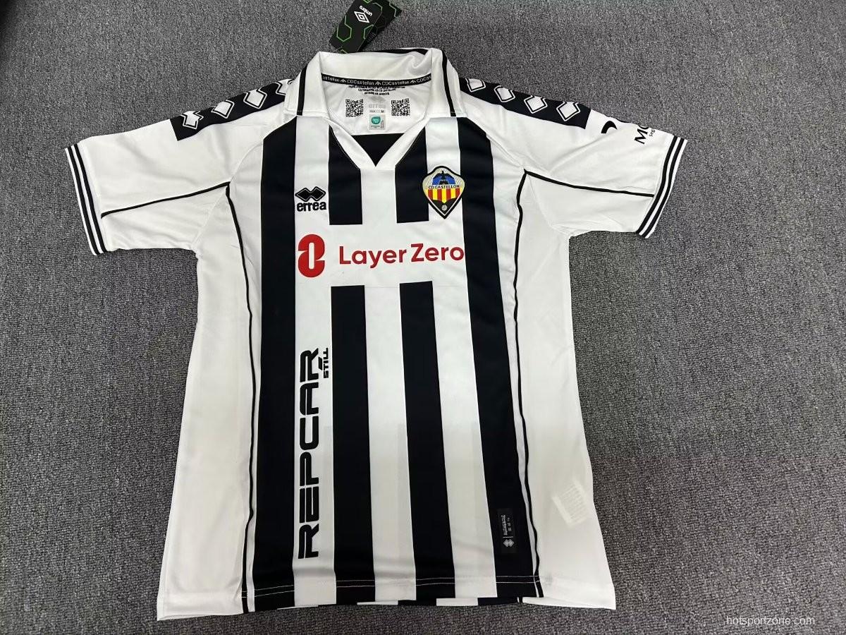 25/26 Errea CD Castellón Vintage Black White Home Jersey