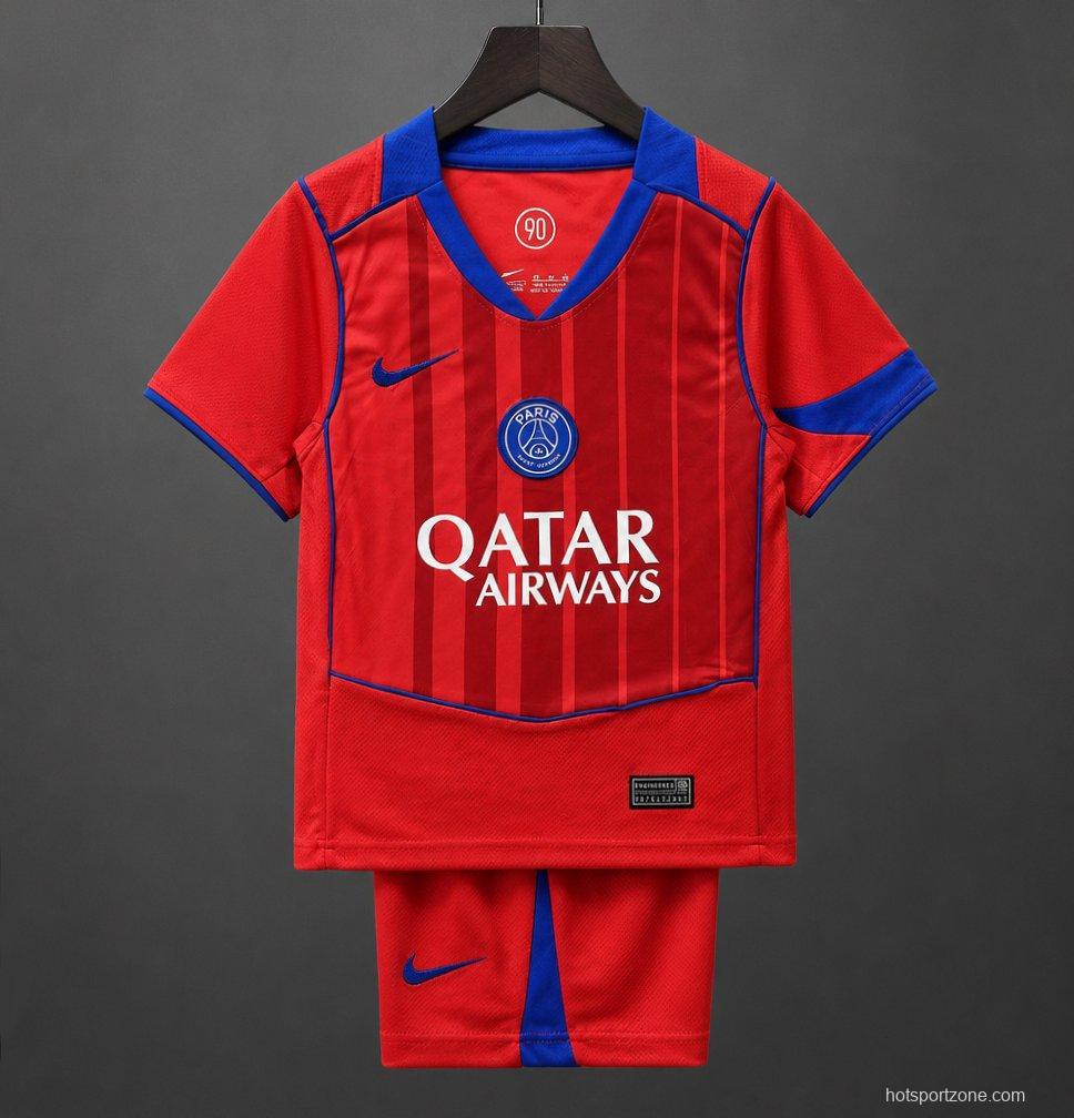 25/26 Kids PSG/Paris Saint Germain Third Red Jersey