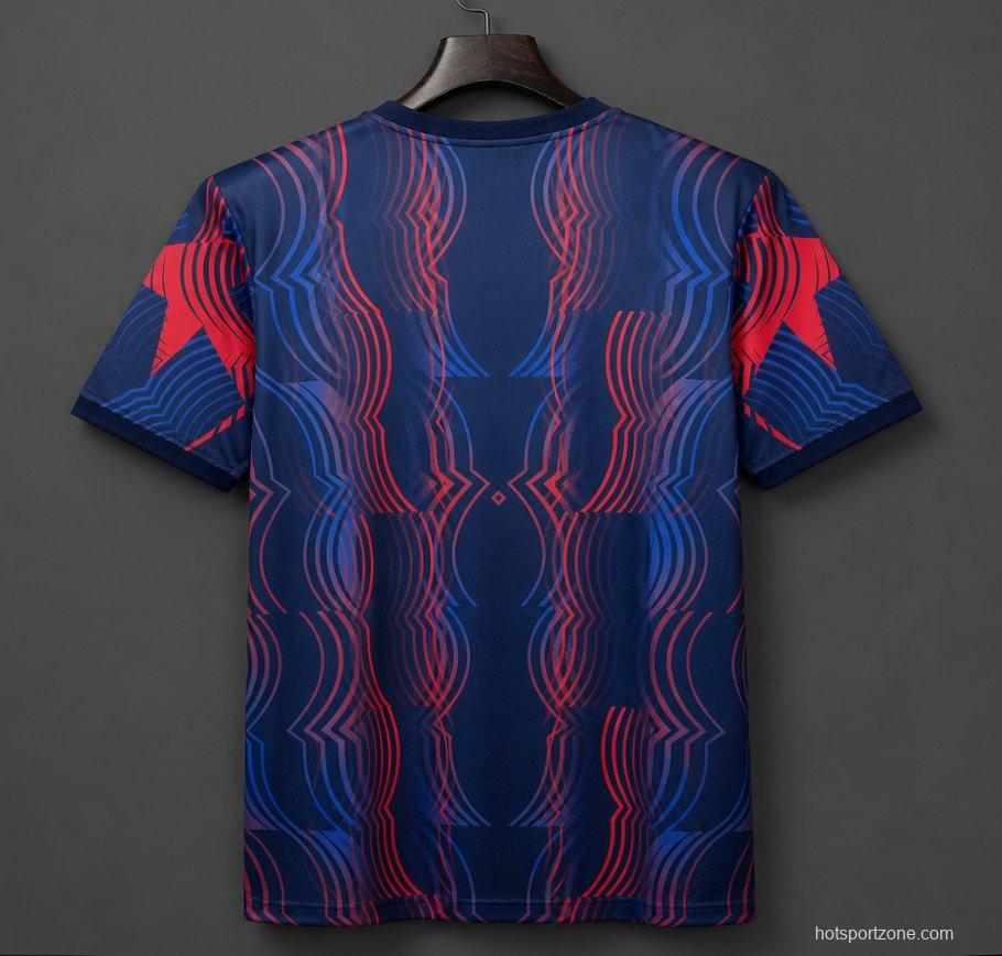 26/27 Barcelona Pre-Match Dark Blue/Red/Gold Jersey
