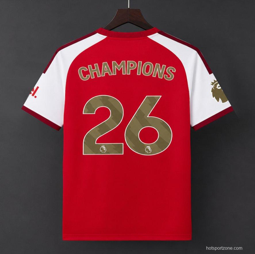26/27 Arsenal Home Jersey With Champions Printing