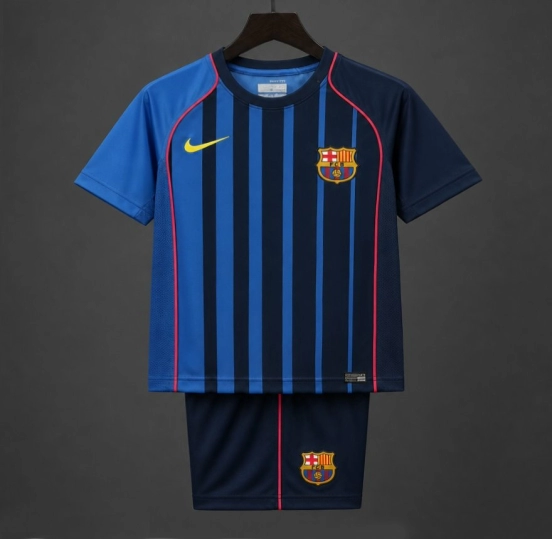 Retro Kids 04/05 Barcelona Away Jersey