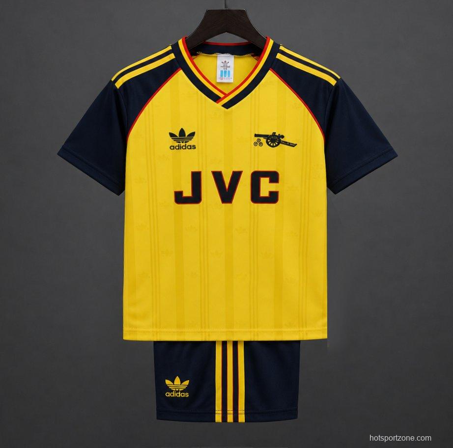 Retro Kids 88/90 Arsenal Yellow Away Jersey