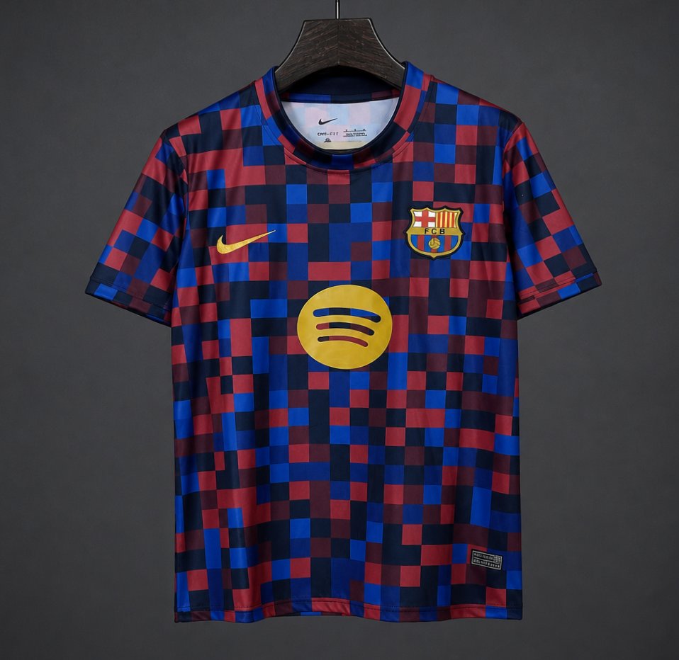 26/27 Barcelona Pre-Match Shirt Pixelated Blaugrana Jersey