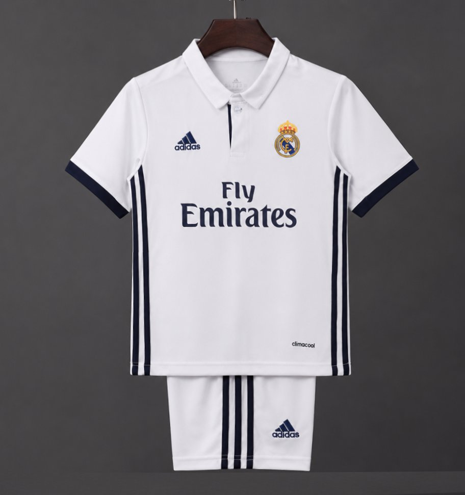 Retro Kids 16/17 Real Madrid Home Jersey