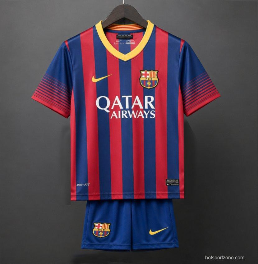 Retro Kids 13/14 FC Barcelona Home Jersey