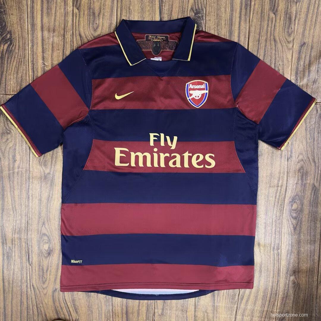 Retro 07/08 Arsenal Third Dark Blue/Maroon Jersey