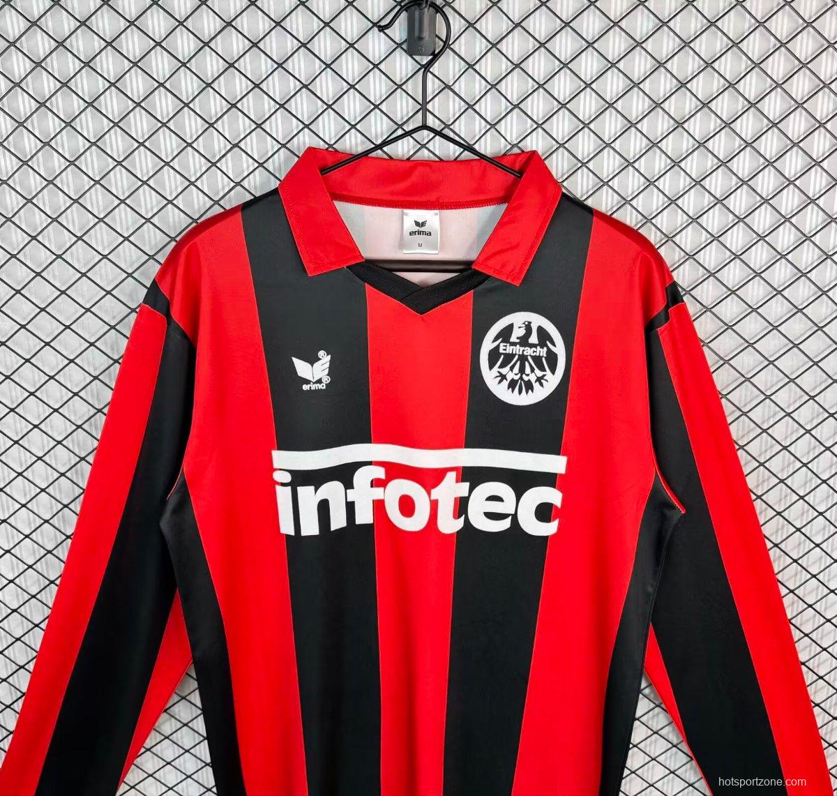 Retro 88/89 Eintracht Frankfurt Home Long Sleeve Jersey