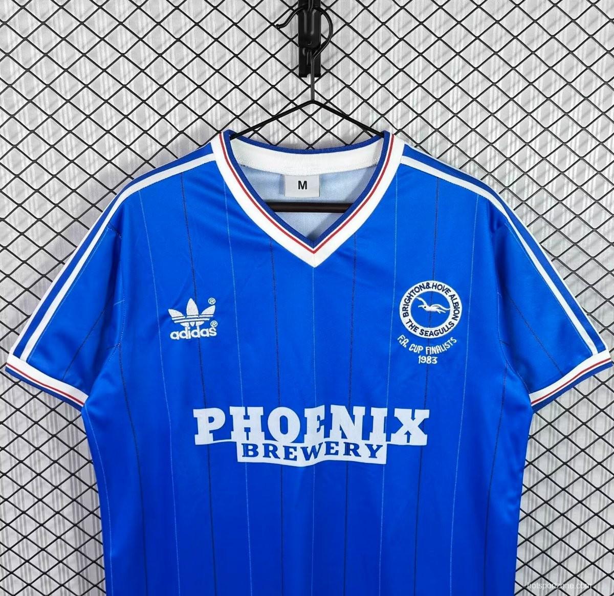 Retro 83/84 Brighton Hove Albion Home Jersey