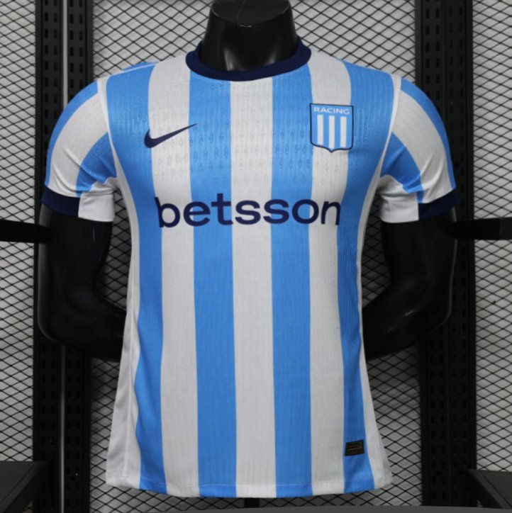 Player Version 26/27 Racing Club Blue & White Stripes Home Jersey