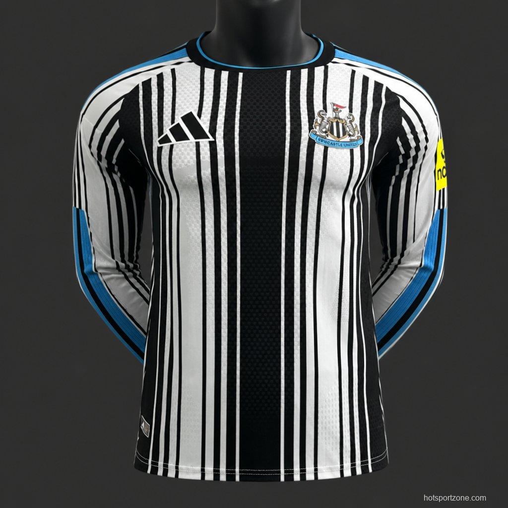 Player Version 26/27 Newcastle United Home Black White Long Sleeve Jersey