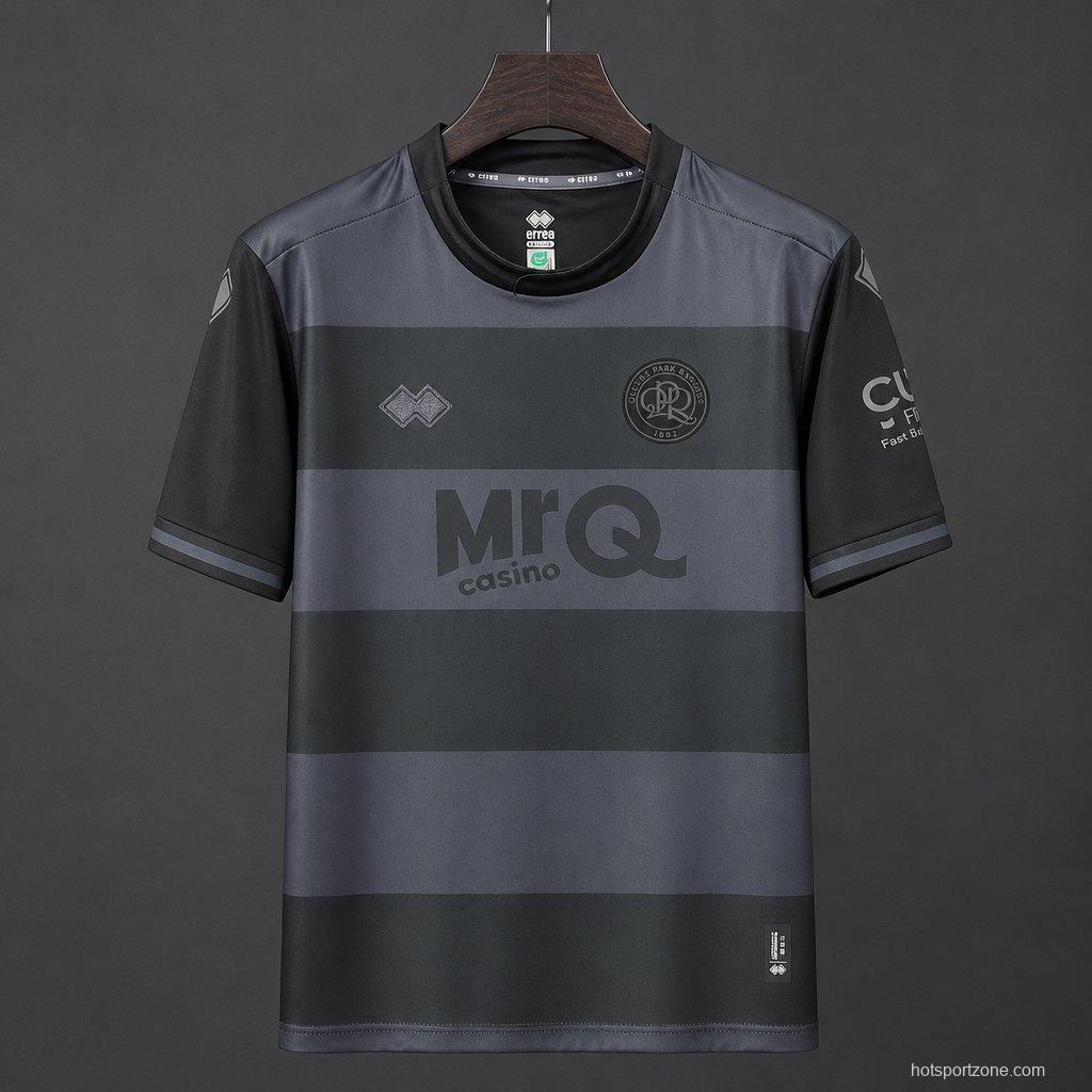 26/27 Queens Park Rangers Black & Dark Grey Stripes Third Jersey