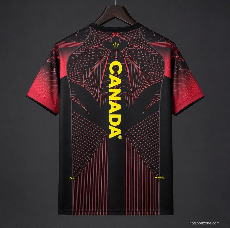 2026 Canada World Cup Black/RED Pre-Match Jersey