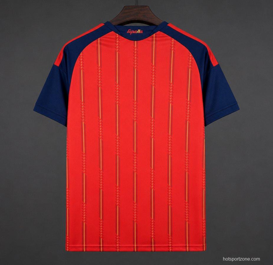 2 Star 2026 Spain Home Jersey With Champion Patch
