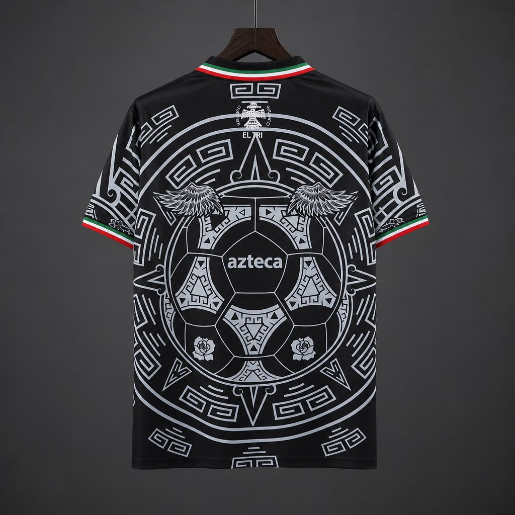 2026 Mexico Special Edition Black with Virgin of Guadalupe and Aztec Pattern Jersey