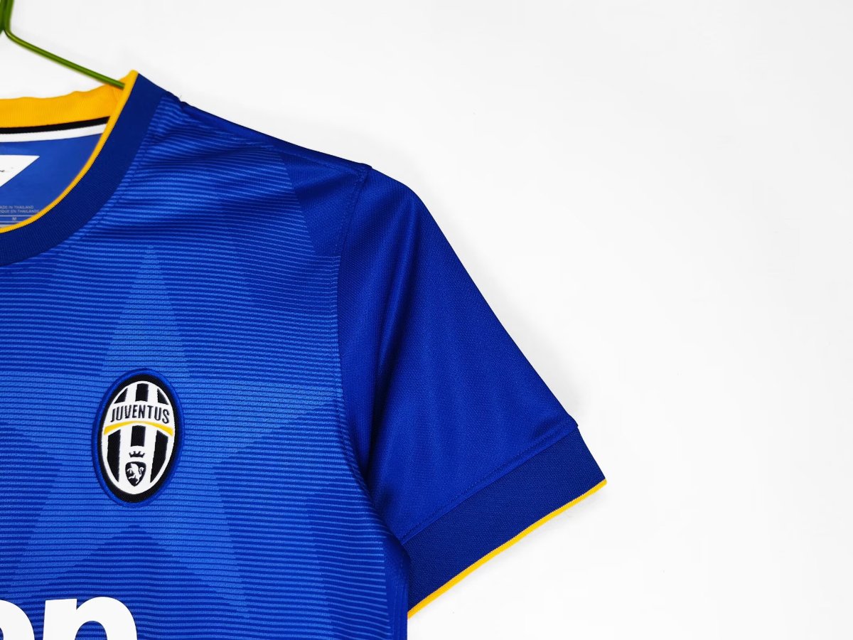 Retro 14/15 Juventus Royal Blue with Yellow Accents Away Jersey