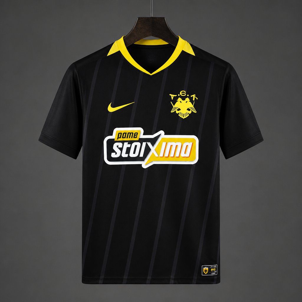 26/27 AEK Athens Away Black Jesrey