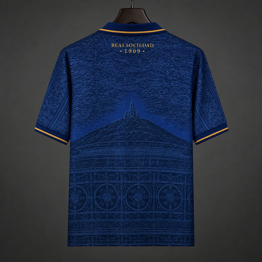 26/27 Real Sociedad  Polo Collar Navy Jersey